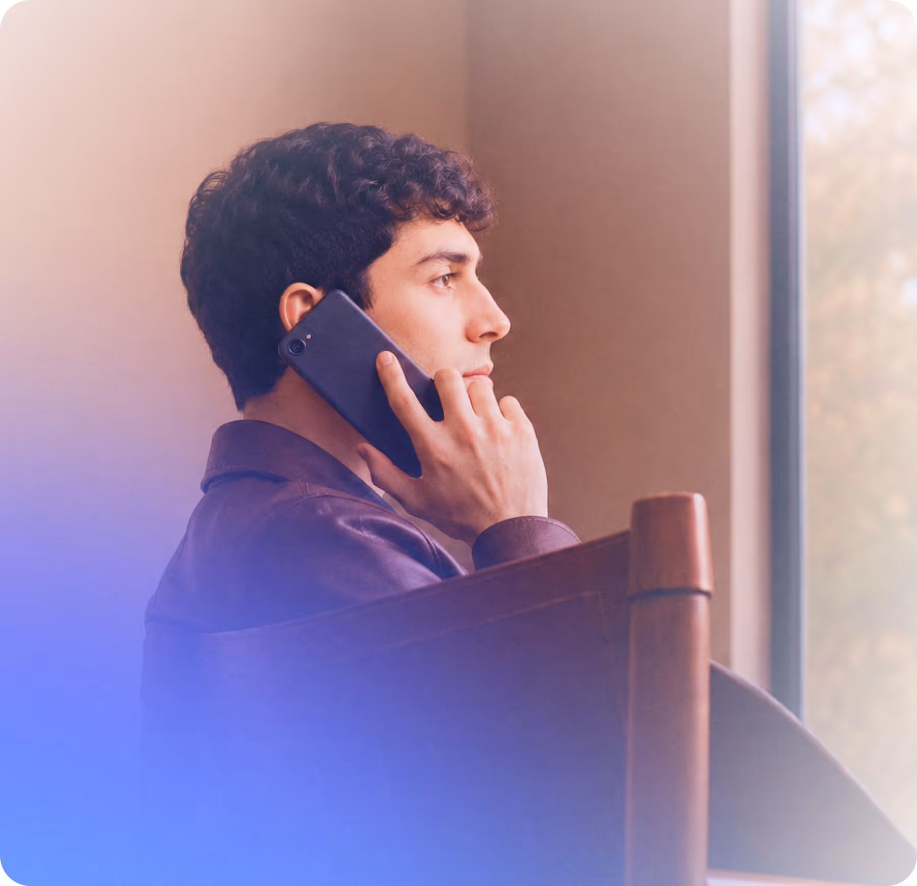 A man taking a phone call